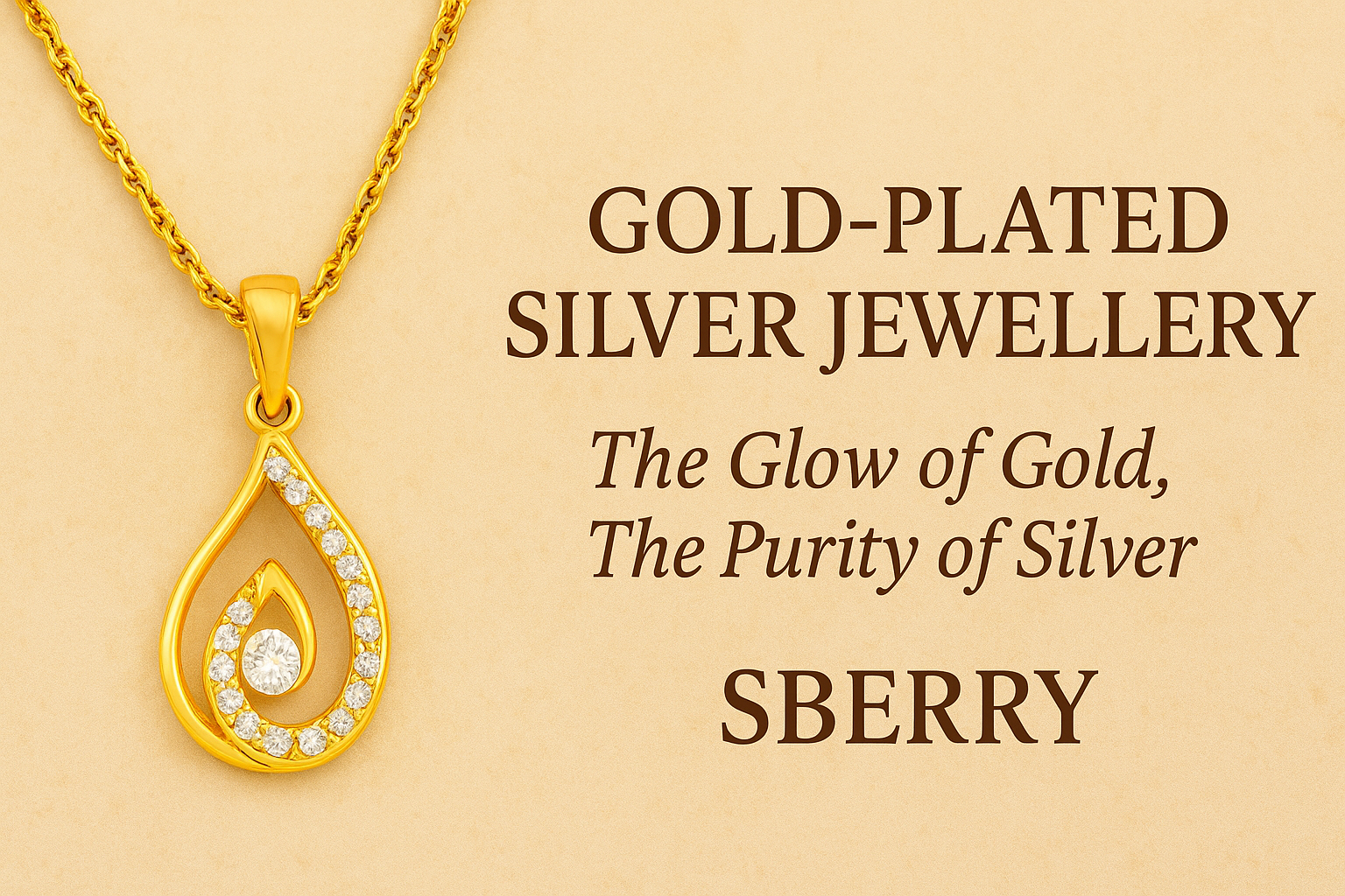 sberry gold plated silver jewellery