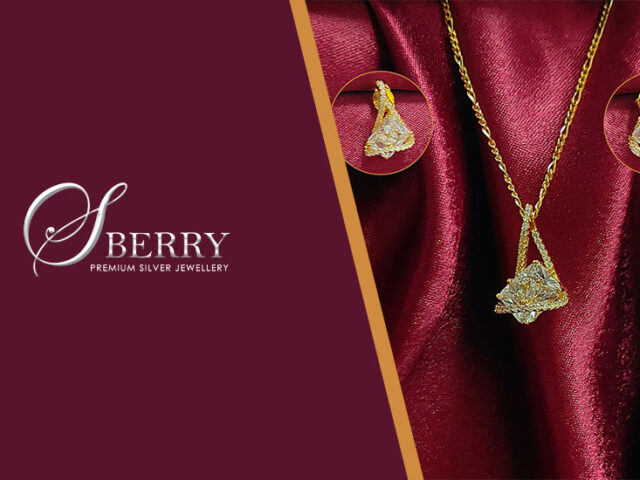 Luxury Triangle Gold Plated 925 Silver Pendant – Geometry Meets Elegance | Sberry